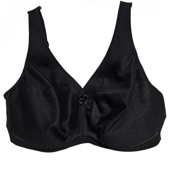 Glamorise Black Magic Lift Full Figure Bra Size 40DD Supportive Comfortable - Picture 1 of 5